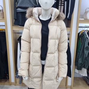 [루이까스텔]여성 구스다운 라쿤트리밍 롱후드점퍼3LRJP121M_OD