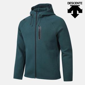 [데상트]데상트 테크플리스 후드 트레이닝 자켓 SP323TFT81DGRN
