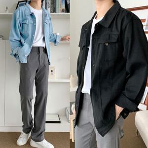 [모로엠]남성 오버핏 데님 자켓 청자켓 아우터 ON-JUA-QWEE8EC3