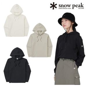 스노우피크 베이직 여성 세미크롭 후드 티셔츠 (S25FWFHD11)