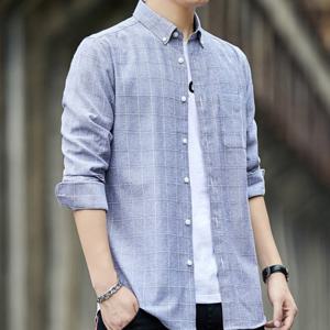 [모로엠]옥스퍼드 체크 남성 긴팔 셔츠 DMS-SHA-Q3944245