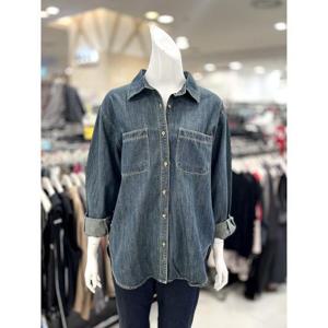 소고 세이브존01 루즈핏 데님 셔츠형 블라우스 AJ3BA13_NV