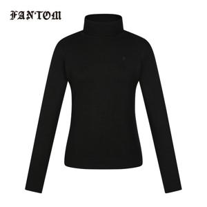 [팬텀] 여성 사선 포인트 베이직 터틀넥 니트