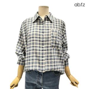 [에이비에프지]체크 패턴 포인트 롱 긴팔 남방 APZ3QB32H