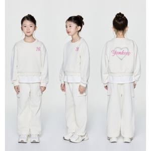 MLB키즈 스트릿 하트 레이어드 맨투맨세트 (7FS2H0154CRS)