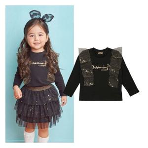 [게스키즈]골드 샤 프릴 맨투맨 (G36DAT050-T)