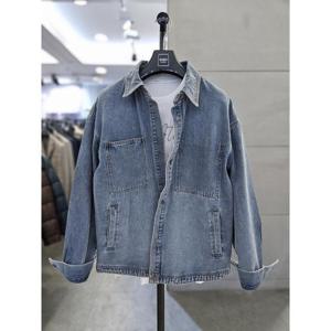 바쏘옴므 세이브존03 바쏘옴므 블루 오버핏 데님 셔츠형 자켓 WSAGZ3GU70A