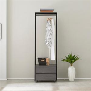 우아미가구 보솔 이동식 2서랍 철제 행거 600