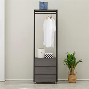 우아미가구 보솔 이동식 3서랍 철제 행거 600