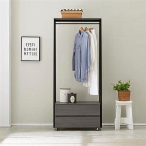 우아미가구 보솔 이동식 2서랍 철제 행거 800