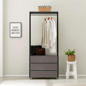 우아미가구 보솔 이동식 3서랍 철제 행거 800