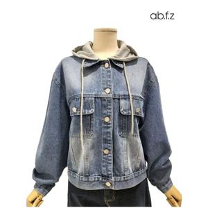 [에이비에프지]후드 레이어드 스타일 데님 재킷 APZ4HJ32J