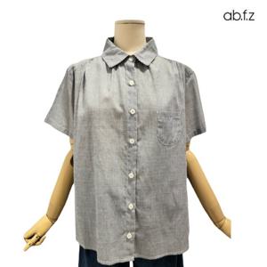 [에이비에프지]스트라이프 패턴 롱 반팔 블라우스 APZ5HB55G