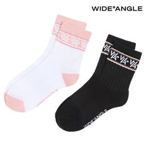 [와이드앵글] WWU24S02 CO 중목 로고 파일 양말