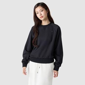 [르꼬끄공식] 여성 루즈핏 멜로우 라운드 기모 맨투맨 (QQ422OFSO1)