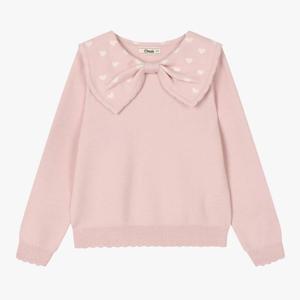 [치크]리본 카라 하트 자카드 스커트 세트 상의 CKSV24W5G_NC해운대점