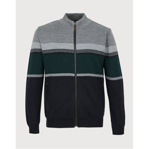 [트레몰로][TREMOLO] 블럭 배색형 집업 니트 가디건_TRNBC3F8531