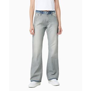 CK진  여성 릴렉스드 부츠컷 인사이드 아웃 라이트 블루 데님 (47D735G)