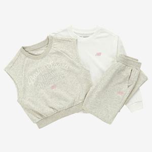 [뉴발란스]뉴발란스 키즈3PCS 라운드넥 여아 조끼셋업 NK9YE3101