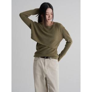 (325951LY5J) [에잇세컨즈] 레이어드 긴소매 풀오버  올리브