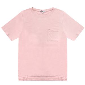 [리쿠퍼][리쿠퍼]여성 포켓 핑크 라운드 반팔티셔츠_LCPW19-252