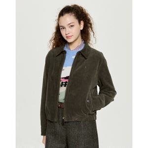 헤지스 여성 25FW 코듀로이 헤링턴 자켓 카키 HSJU5D902K2