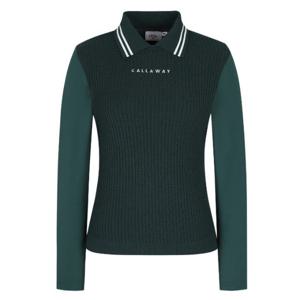 캘러웨이골프긴팔티 PQC CWTY24W602_GR 여성 겨울 케이블 하이브리드 티셔츠