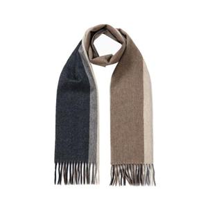 [헤지스] HIMU5F716N2_남녀 공용 네이비 배색 캐시미어 머플러