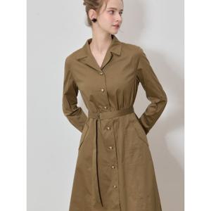 [쉬즈미스][쉬즈미스(SHESMISS)] 고품격 오픈카라 벨티드 원피스