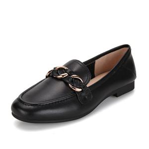 [BABARA] 바바라 양가죽 체인장식 로퍼 블랙 BBG140