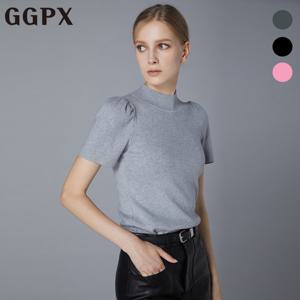 GGPX  하프 폴라 미니 퍼프 반팔 니트 (GO8KP023F)