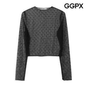 GGPX  하트 레이스 시스루 블라우스 (GP9SH047F)