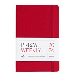 인디고 다이어리 2026 프리즘 A5 위클리 스케줄러 (날짜형 25절 주간) (레드)