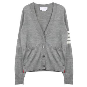 라프리마 톰브라운 울 4-바 릴랙스드 브이넥 가디건 FKC334AY1014-055