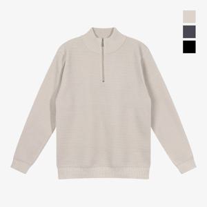 클라우스 남성 기모안감 골프 골지 집업 니트 KLFMTS4434_BE