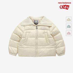 [뉴발란스키즈] NK9QF4815G(39) 아이보리 NBgC) 여아 니트카라 (덕) 경량 다운