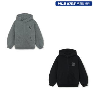 [MLB키즈]베이직 스몰로고 기모 후드 집업 7AHDB0656