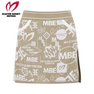 [마스터바니] 여성 배색 로고 패턴 니트 큐롯 스커트 421E3PC391_BG
