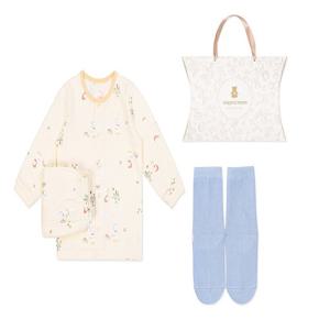 [오가닉맘]아기긴팔내의와 양말선물세트 MKFP9B21-3SET