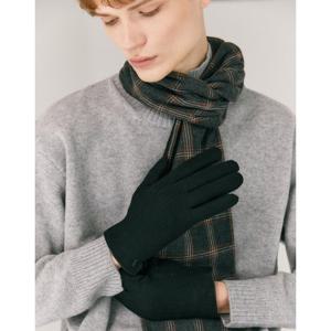 [헤지스] 블랙 베이직 울 장갑 (스마트터치가능) HJGV5F021BK