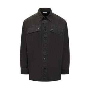 오프화이트 긴팔 셔츠 OMGE04NF25FAB001 1010 Black