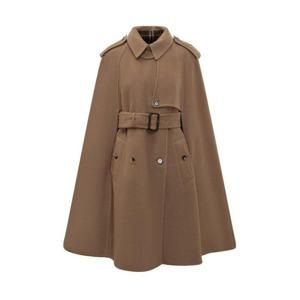버버리 벨몬트 울 트렌치 케이프 8116249 C3928 BROWN