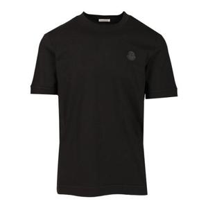 25 FW 몽클레어 로고 패치 와펜 라운드네크 티셔츠 블랙 K20918C000378390T