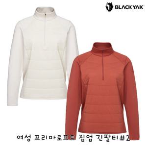 블랙야크 동절기 기모티셔츠 여성 프리마로프트 집업 긴팔티 1BYZTWU503