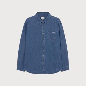 M 커버낫긴팔티 CQK CO2503SH51-BL 베이직 데님 셔츠 Blue