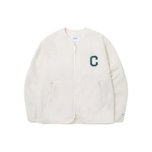 [커버낫]커버낫자켓 CQK CO2403JK21-IV C 로고 카라리스 쉐르파