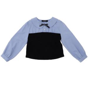 [티파니(정상)]연블루 니트 배색 BL T55KAB020