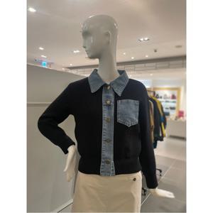 르니앤맥코이 데님 카라 배색 니트 가디건 (MM11KJ770HJY)