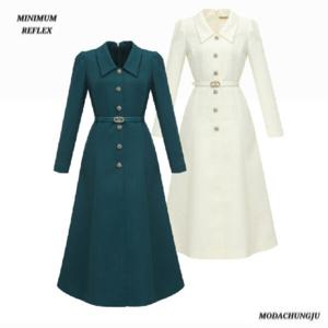 [미니멈]MD 카라 버튼 플레어 원피스 MD MMYCAWO8250_CJ