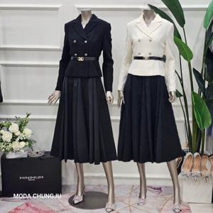 [미니멈]MD 트위드 카라넥 A라인 원피스 MD MMXDAWO0400_CJ